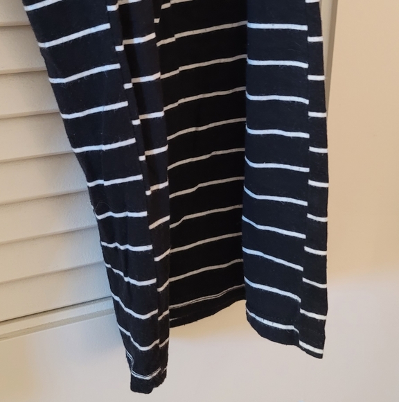 Nautica- Black & White Striped Wide-Leg Pajama Pants With Elastic Waistband - Picture 4 of 6